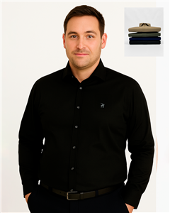 2414 - Camisa Polo Premium Poplin Cuello Italiano